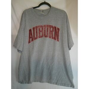 Vintage Auburn Tiger Rags T Shirt Gildan Ultra‎ Cotton Gray Graphic Mens 2XL